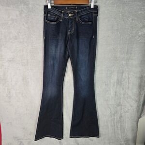 Flying Monkey Womens Flare Leg Jeans Dark Wash Stretch Made in USA L8009 Size 26